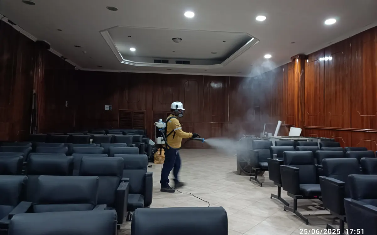 Nebulización en auditorio institucional – TERMI PLAG